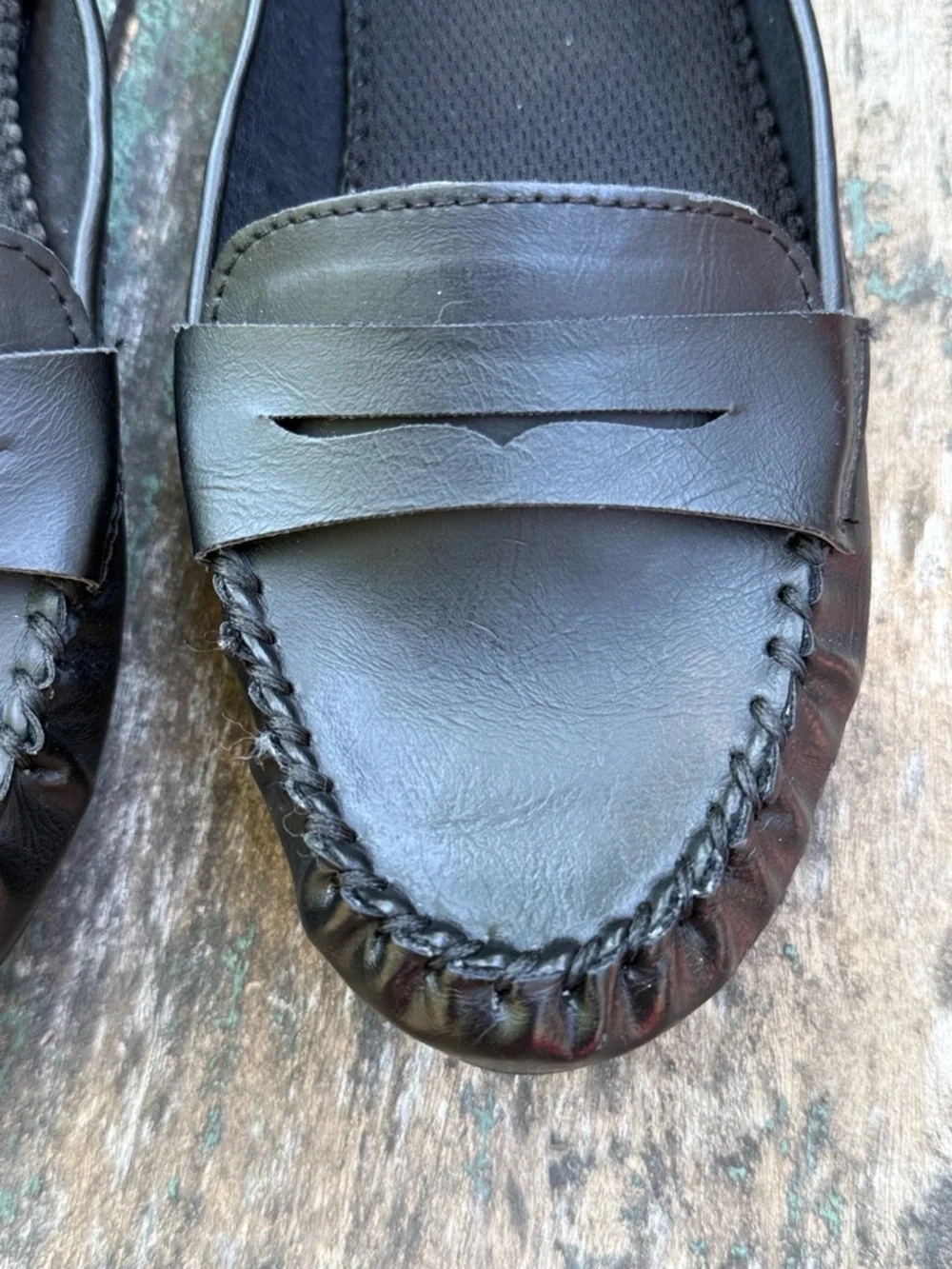 St. John’s Bay Black Leather Penny Loafers Size 8 NWOT